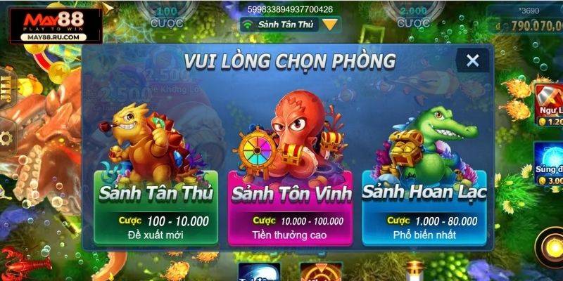 Hướng dẫn chơi game Mega Fishing May88